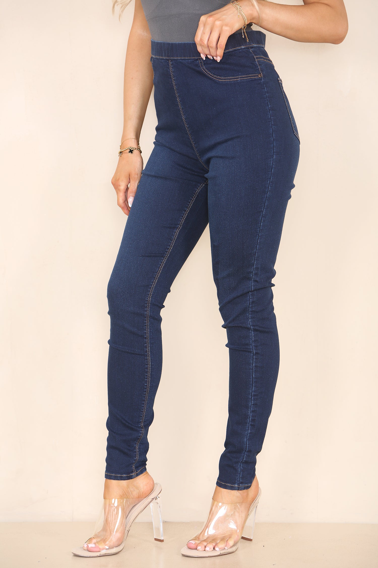 Navy blue jeggings hotsell