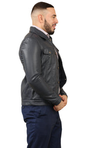 Elaina Men's Classic Black Leather Jacket