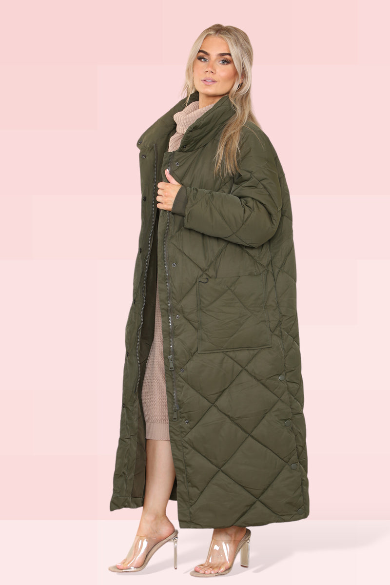 Longline-Quilted-Coat-Khaki