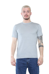 Elaina Fashion Grey Crew Neck T-Shirt – Minimalist Style for Everyday Wear