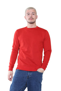 Men's Classic Red Sweatshirt - Casual Comfort and Stylish Fit