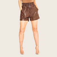 Faux-Leather-Shorts