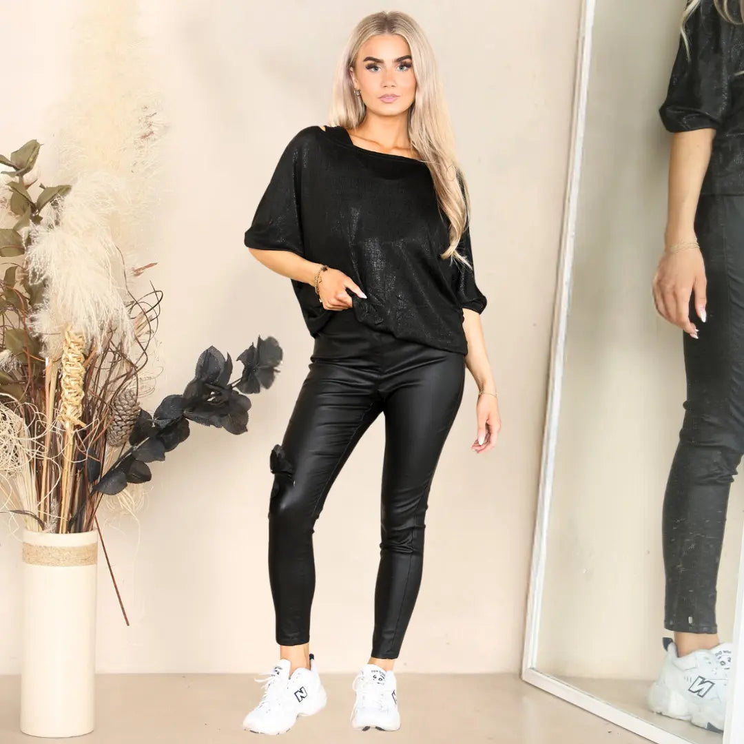 Faux-leather-trousers