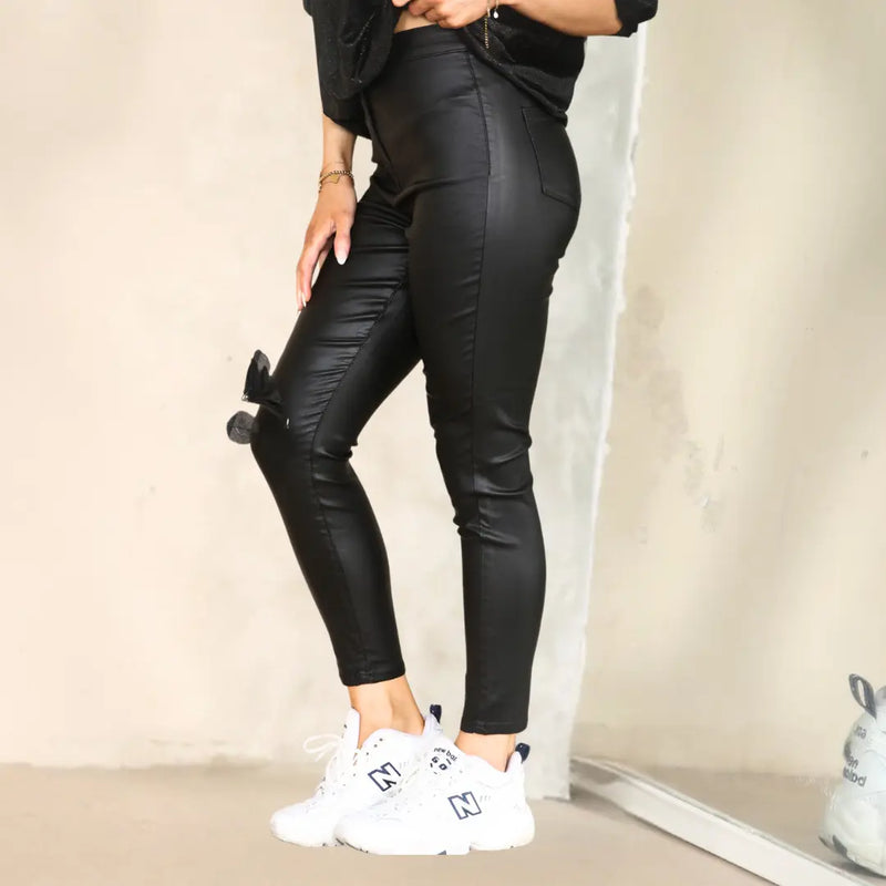 Faux-leather-trousers