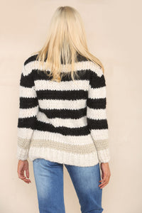 Striped-Roll-Neck-Jumper