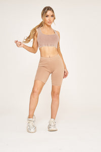 Taupe cycling shorts