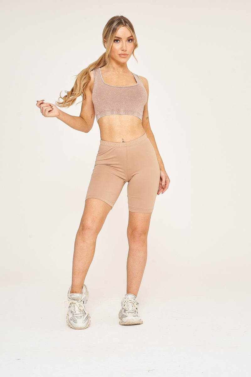 Taupe cycling shorts