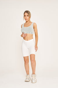 White-cycling-shorts